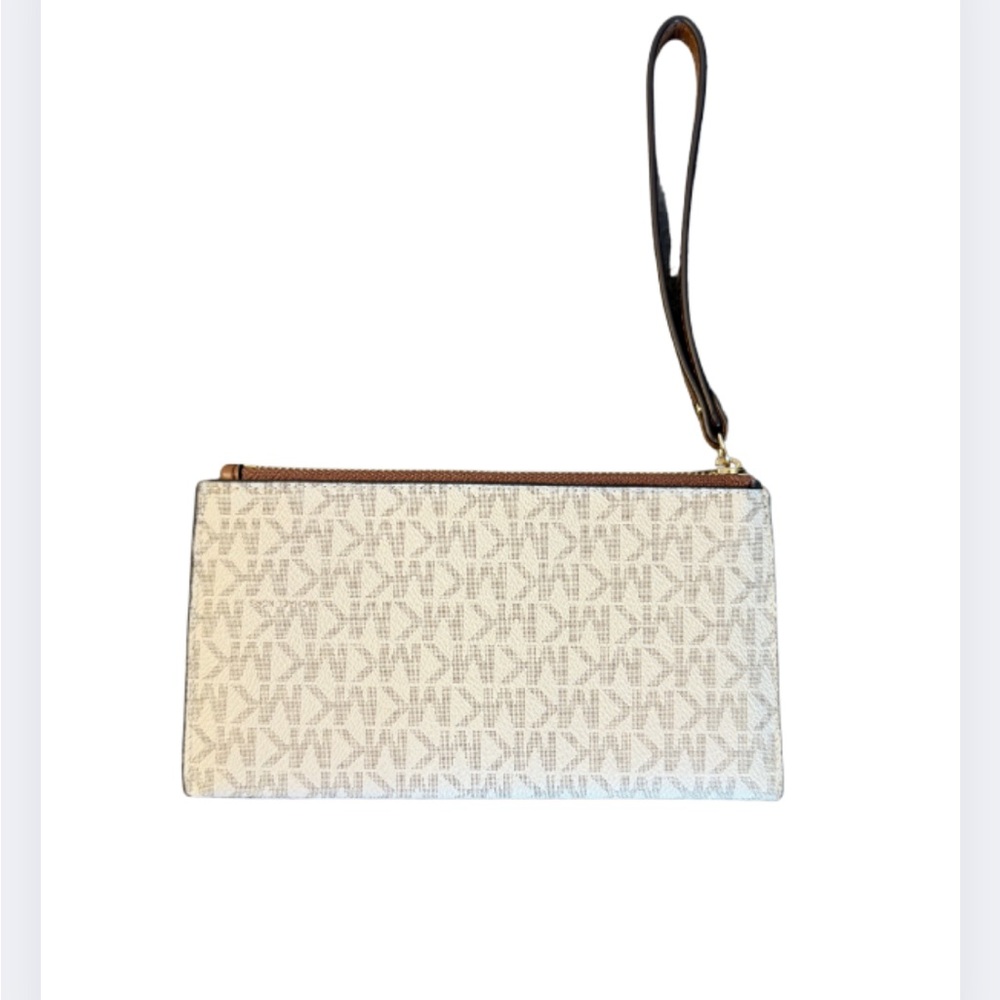 Michael Kors Jet Set Logo Slim Wristlet Vanilla – Like New - Picture 2 of 7